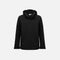 Manteau coquille noir pour homme de la marque Biz, veste légère et imperméable, vue de face sur fond blanc.