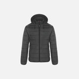Manteau pour femme Canada Sportswear Glacial en noir avec isolation chaude et capuchon amovible, vêtement d'hiver élégant.