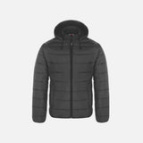 Manteau pour homme Canada Sportswear Glacial avec isolation chaude et capuchon amovible, noir, vêtement d'hiver.