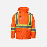 Manteau haute visibilité imperméable pour la sécurité, respirant, de la marque Canada Sportswear, en orange, pour une visibilité optimale.