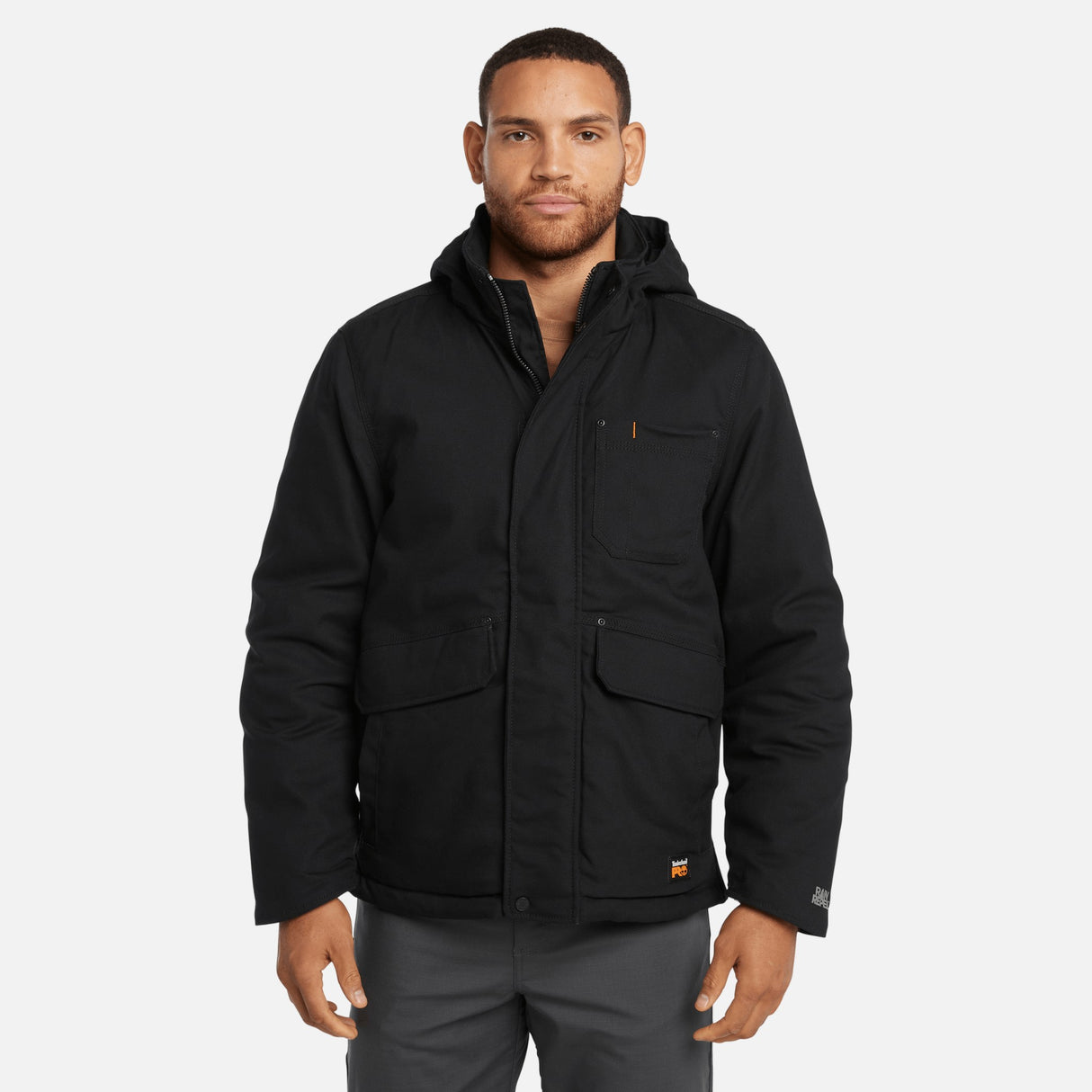 Manteau-isolant-Timberland-A237T-noir-devant-mannequin