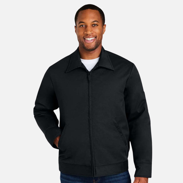 Veste matelassée unisexe Harriton noire, style classique, conçue pour offrir chaleur durable et confort durable.