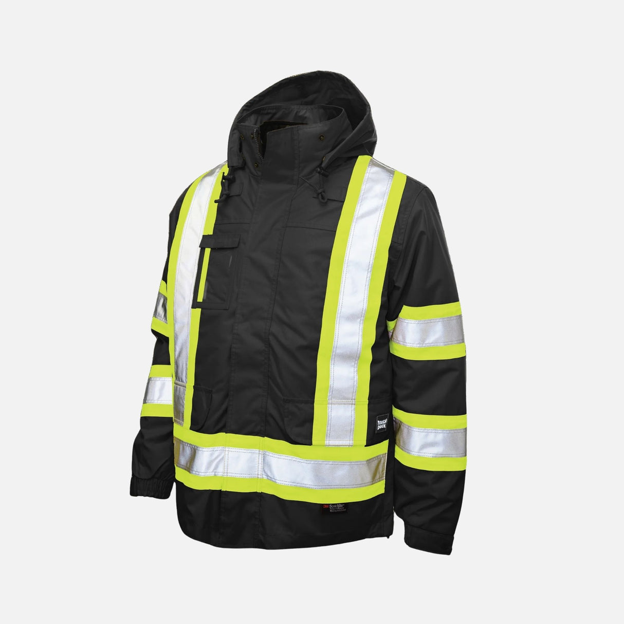 Manteaux-5-en-1-ToughDuck-S426-noir-devant-capuche