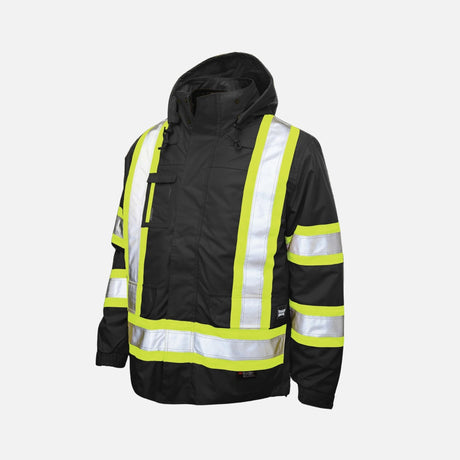 Manteaux-5-en-1-ToughDuck-S426-noir-devant-capuche