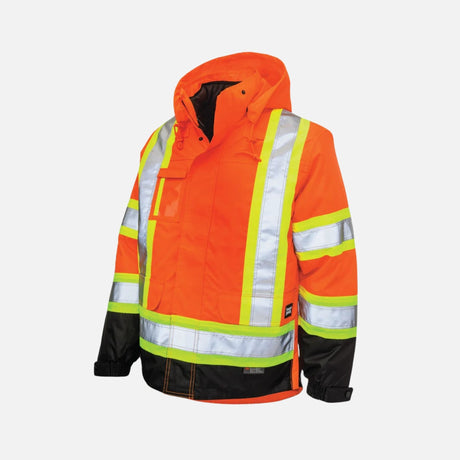 Manteaux-5-en-1-ToughDuck-S426-orange-devant-capuche