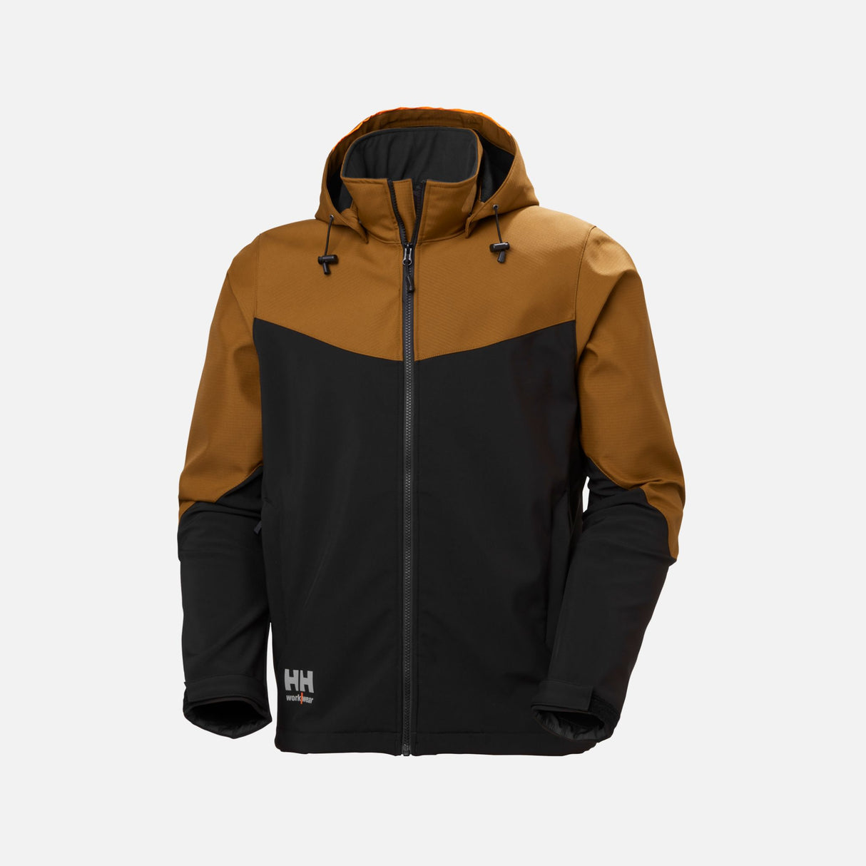 Manteau coquille Helly Hansen en brun, veste résistante aux intempéries et confortable, pour vêtements de outdoor.