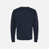 Molleton à col rond mi-léger de la marque Independent Trading Co., vêtement-chandail-corpo, en bleu marine.