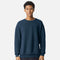 Molleton à col rond unisexe American Apparel, vêtement en molleton bleu, vue de face, parfait pour un style décontracté.