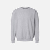 Molleton à col rond unisexe American Apparel en gris, vêtement confortable avec capuche, vue de face.