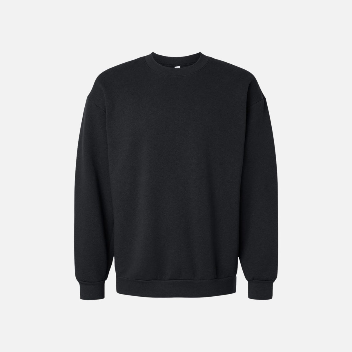 Molleton à col rond unisexe American Apparel, vêtement en molleton noir, vue frontale, style décontracté, RF496