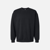 Molleton à col rond unisexe American Apparel, vêtement en molleton noir, vue frontale, style décontracté, RF496