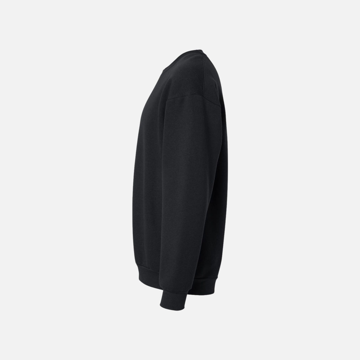Molleton à col rond unisexe American Apparel RF496 noir, vêtement confortable en coton pour hommes et femmes.