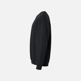Molleton à col rond unisexe American Apparel RF496 noir, vêtement confortable en coton pour hommes et femmes.