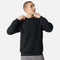 Molleton à col rond unisexe American Apparel RF496 noir, vêtement confortable en coton pour hommes et femmes.