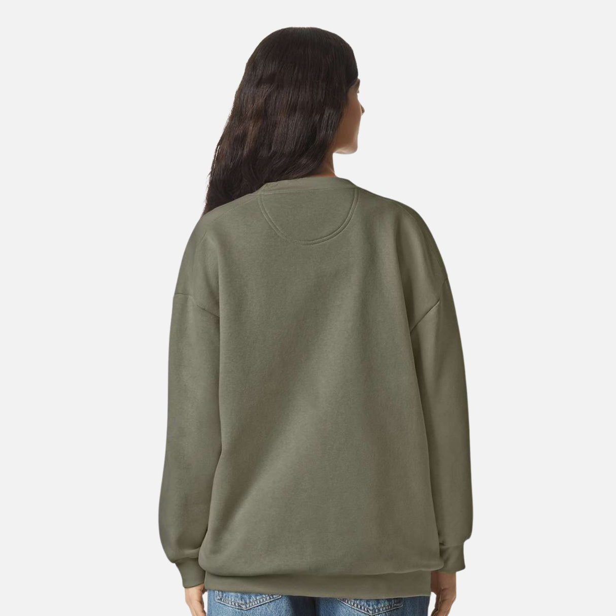 Molleton à col rond unisexe American Apparel RF496 en vert, vêtement confortable en coton pour hommes et femmes.