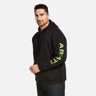 Chandail à capuchon Ariat en molleton noir, manches longues, vêtement confortable et élégant pour un style décontracté.