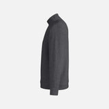 Molleton-quart-zippe-NorthEnd-S_S-NE725-noir-cendre-côté