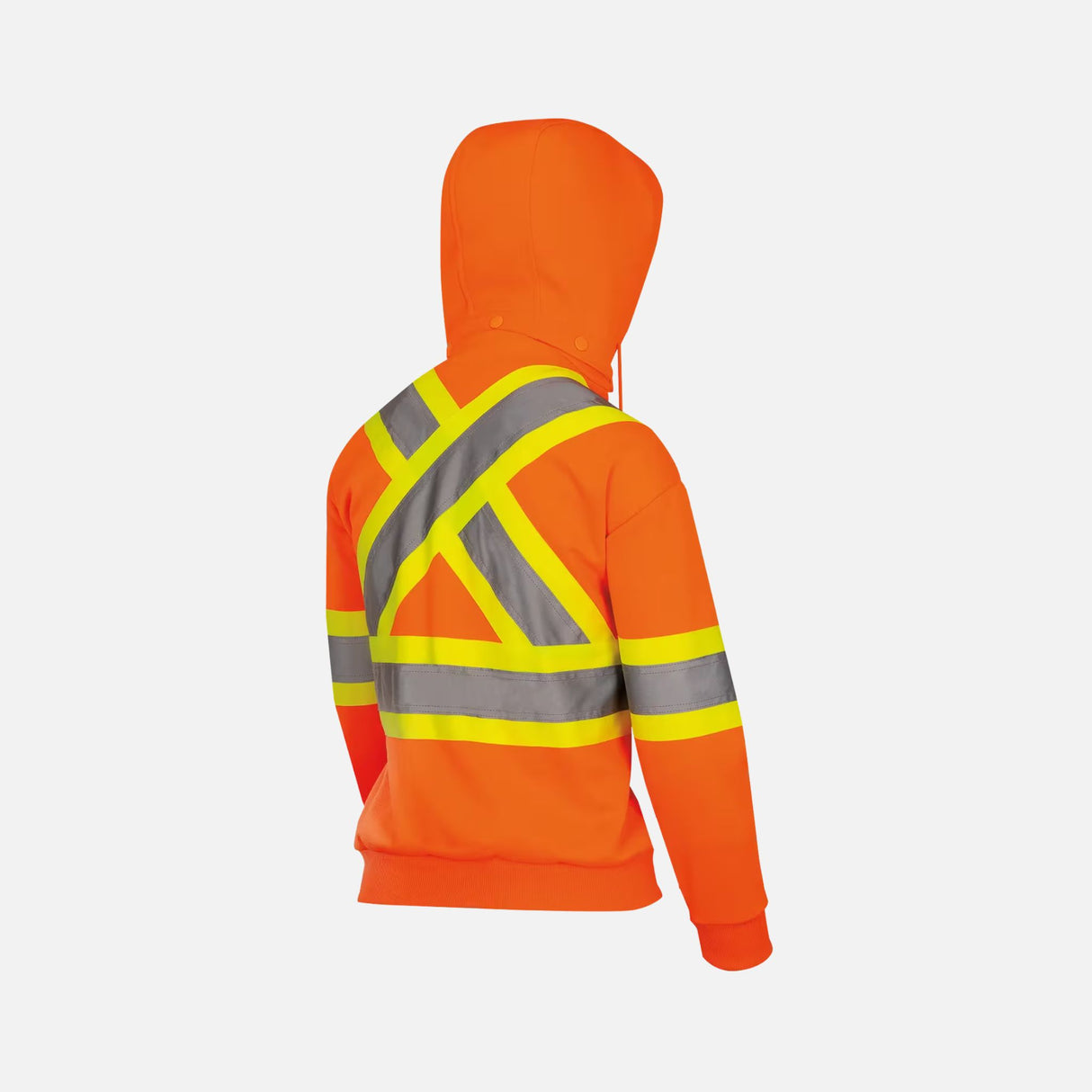 Molleton à capuchon haute visibilité pour femme Surewerx en orange, chaud et confortable, vêtement de sécurité avec logo visible.