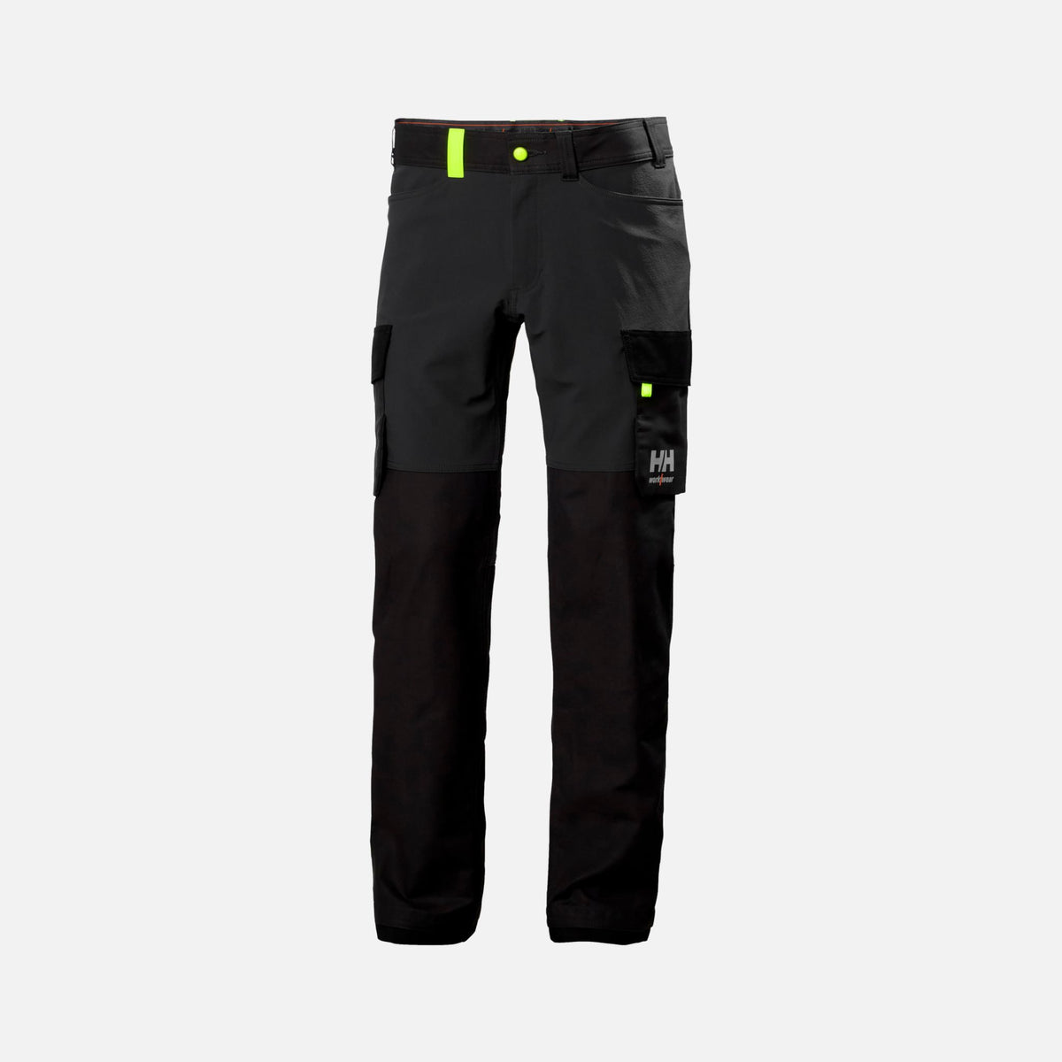 Pantalon cargo Helly Hansen Oxford 4x noir pour le travail, confortable et pratique, avec plusieurs poches et design robuste.