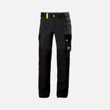 Pantalon cargo Helly Hansen Oxford 4x noir pour le travail, confortable et pratique, avec plusieurs poches et design robuste.