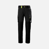 Pantalon cargo noir Helly Hansen Oxford 4x, vêtement de travail confortable et pratique pour la mobilité.