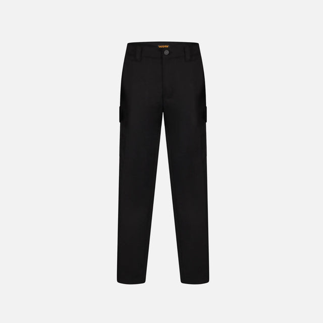 Pantalon cargo de travail noir WRTK Extensible et fonctionnel pour homme, avec plusieurs poches et couture renforcée.