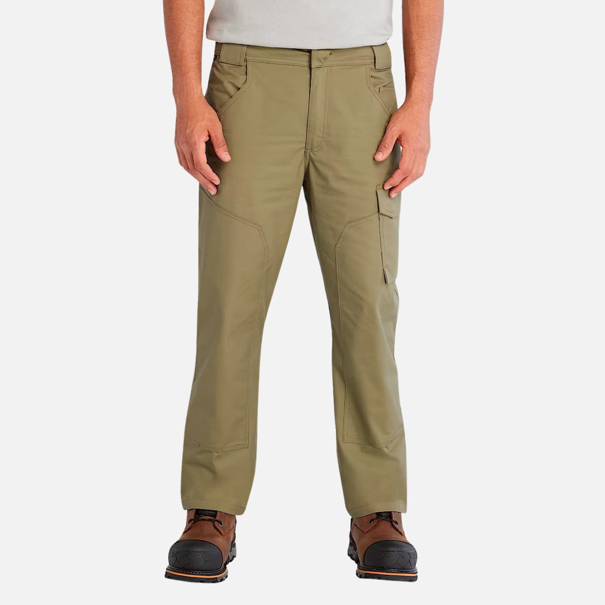 Pantalon-travail-Timberland-A646H360-olive-devant-mannequin