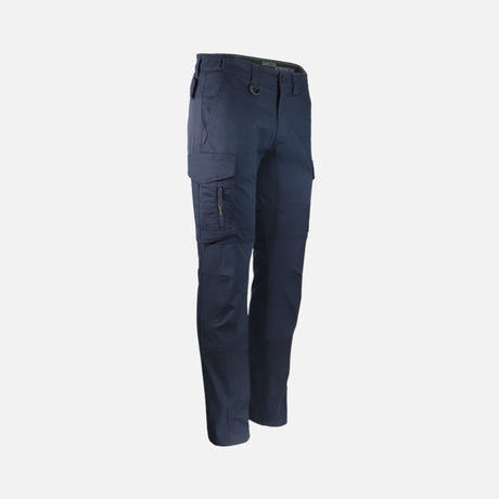 Pantalon de travail extensible Gatts, léger et confortable, en tissu marine, offrant une grande liberté de mouvement.