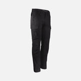 Pantalon de travail extensible noir Gatts, léger et confortable, offrant une mobilité accrue pour les professionnels.