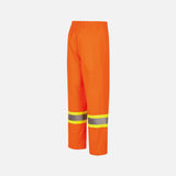 Pantalon haute visibilité imperméable pour femme Surewerx, en orange, résistant à l'eau, vêtements de sécurité conforme CSA.