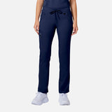 Pantalon médical femme Healing Hands Tamara HeartSoul en tissu marine, ajusté, confortable, pour professionnels de la santé.