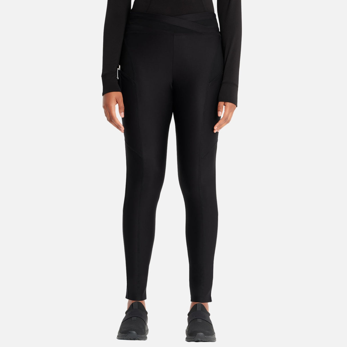 Pantalons-uniforme-femme-infinity-IN106A-noir-devant