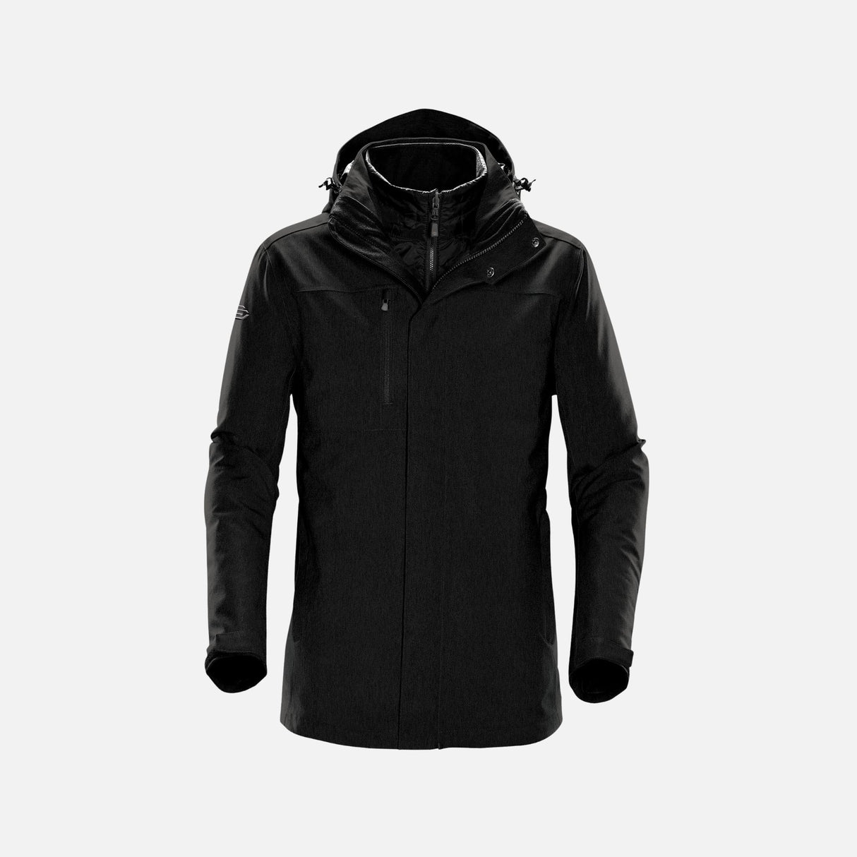 Manteau 3-en-1 Stormtech pour homme, parka noire avec doublure amovible, vêtements manteaux corpo pour temps froid