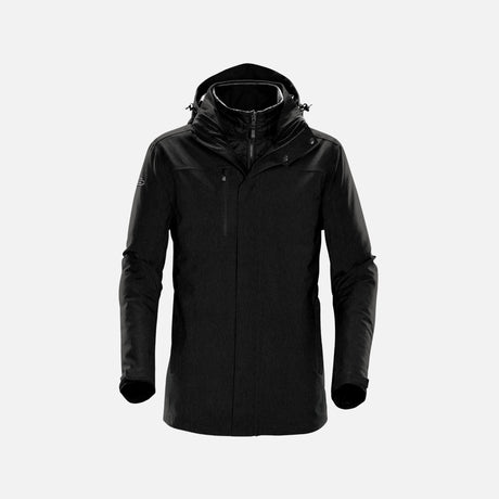 Manteau 3-en-1 Stormtech pour homme, parka noire avec doublure amovible, vêtements manteaux corpo pour temps froid