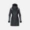 Parka 3-en-1 pour femme Avalante Stormtech, manteau chaud avec capuche et doublure amovible, couleur charbon.