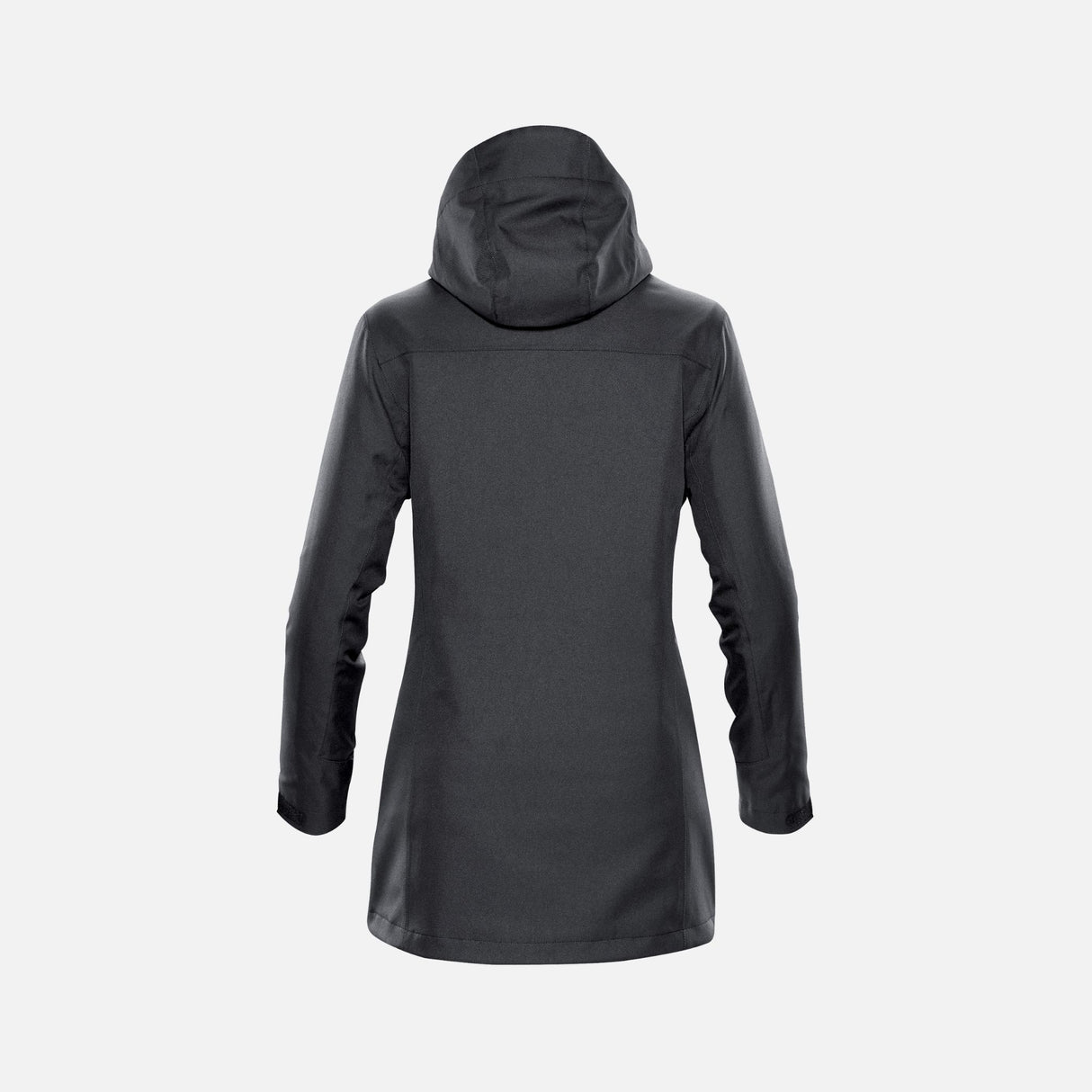 Manteau 3-en-1 Avalante Stormtech pour femme, parka en tissu charbon avec capuche et doublure amovible.