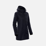 Manteau 3-en-1 pour femme Stormtech, parka marine avec doublure amovible, vêtement d'hiver polyvalent et chaud.