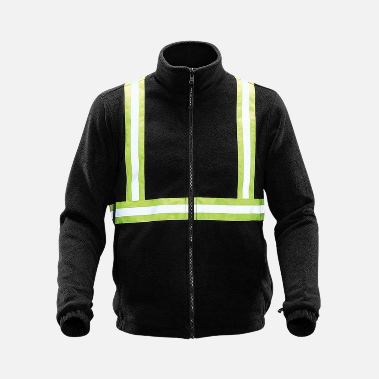 Parka réfléchissante Stormtech à bandes 3-en-1 noir, veste chaud et modulable pour protection complète.
