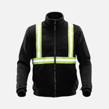 Parka réfléchissante Stormtech à bandes 3-en-1 noir, veste chaud et modulable pour protection complète.