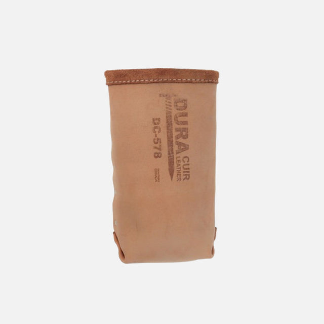 Poche pour broches à fondation Dura Cuir, accessoire robuste et pratique pour sacs à outils, vue de face avec poches multiples