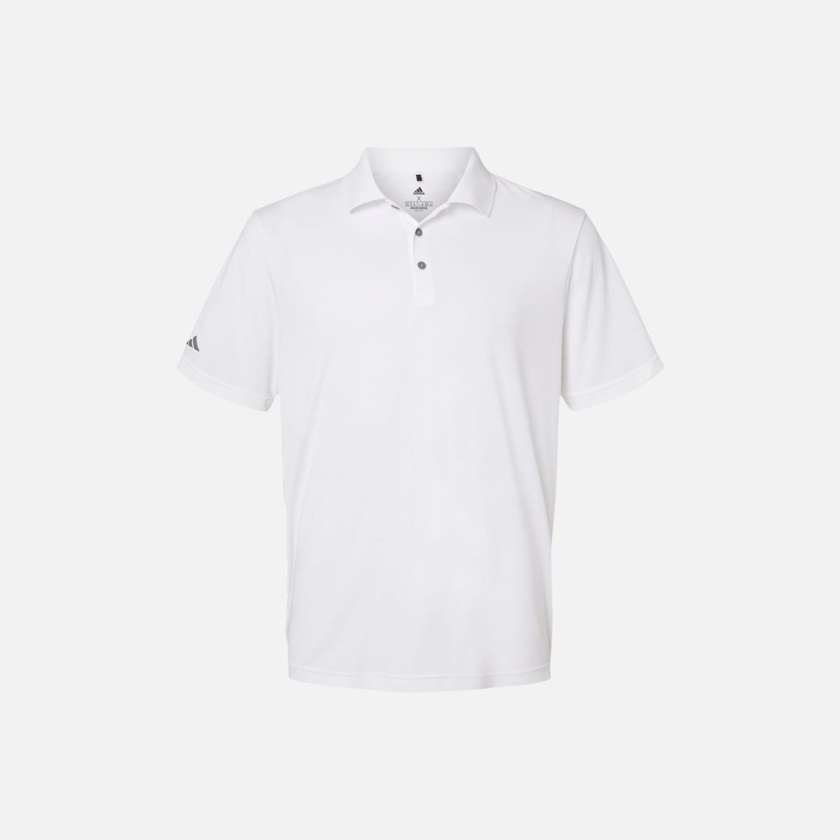 Polo à manches courtes Performance Adidas blanc pour homme, tissu léger et respirant, idéal pour sport et détente.
