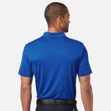Polo à manches courtes Adidas Performance en tissu royal, vue frontale, pour homme, vêtements polos corpo.