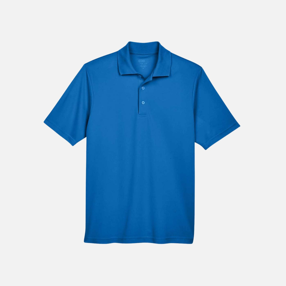 Polo de performance Core365 Origin en bleu royal, vêtement polo pour homme, tissu léger et respirant.