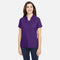 Polo homme Core365 Fusion ChromaSoft mauve, vêtement polo corporel avec col classique et logo sur la poitrine.