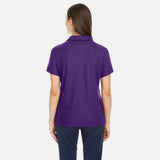 Polo Fusion ChromaSoft Core365 mauve, vêtement polo pour corps, vue de face avec col et boutons, tissu doux et élégant.