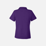 Polo Fusion ChromaSoft Core365 mauve, vêtement polo pour le corps, vue de face avec col et boutons visibles