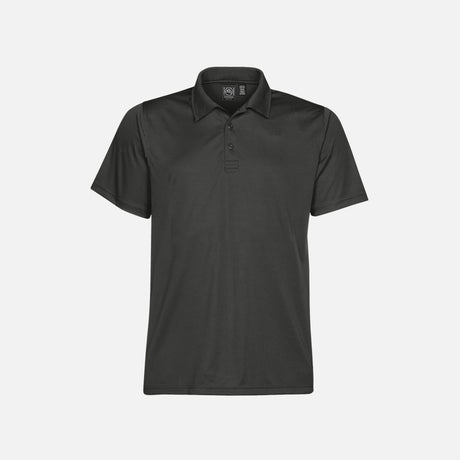 Polo Eclipse Stormtech PG-1 en tissu gris foncé, vêtement polo homme avec col et boutons, style décontracté.