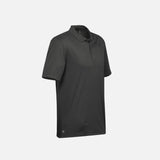 Polo Eclipse Stormtech PG-1 en gris charbon, vêtement polo pour homme avec col et manches courtes, tissu confortable et élégant.