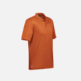 Polo Eclipse Stormtech PG-1 en rouille, vêtement polo pour le corps, vue de face avec col et logo visible.
