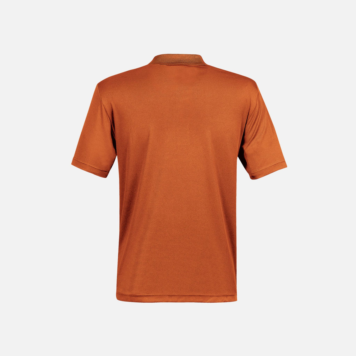 Polo Eclipse Stormtech PG-1 en couleur rouille, vêtement polo pour homme avec col classique et logo brodé.